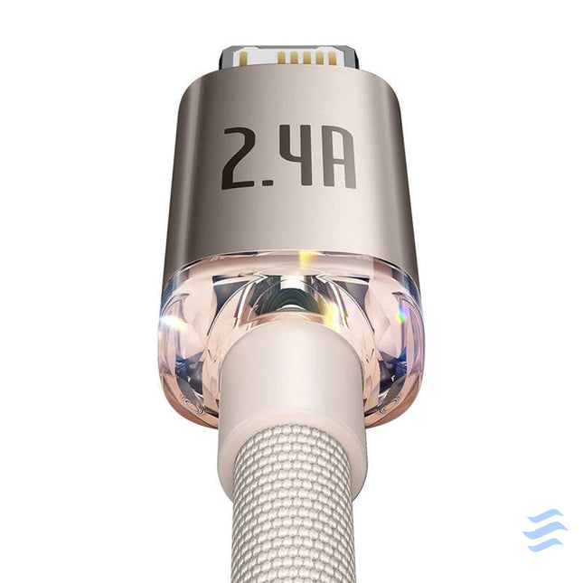 Kabel USB do iP Baseus Crystal Shine 2.4A 1.2m (różowy) USB to Lightning