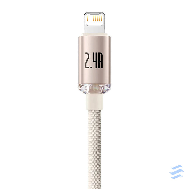 Kabel USB do iP Baseus Crystal Shine 2.4A 1.2m (różowy) USB to Lightning