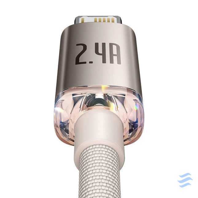 Kabel USB do iP Baseus Crystal Shine 2.4A 2m (różowy) USB C to Lightning