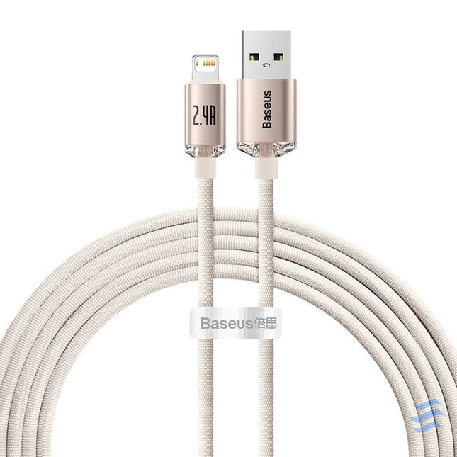 Kabel USB do iP Baseus Crystal Shine 2.4A 2m (różowy) USB C to Lightning