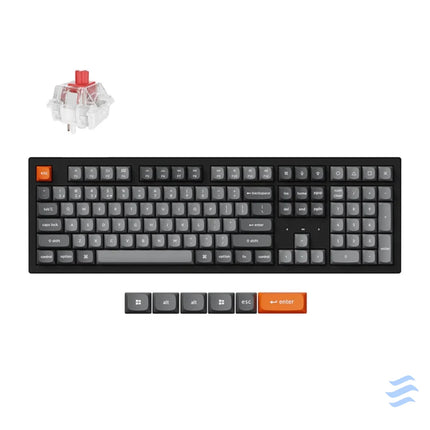 Keychron K10 Max RGB Red Switch Wireless Keyboard (Black) [K10M B1]. Wireless