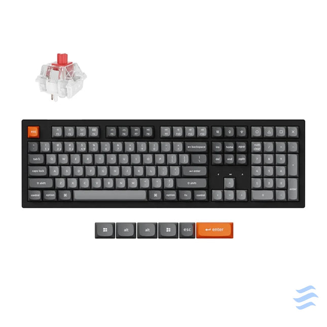 Keychron K10 Max RGB Red Switch Wireless Keyboard (Black) [K10M B1]. Wireless