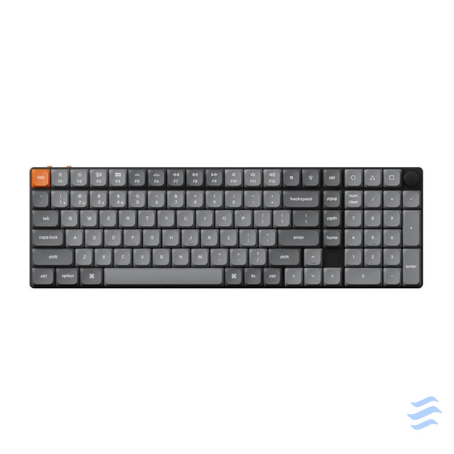 Keychron K17 Max RGB Brown Switch Wireless Low Profile Keyboard (Black) [K17M H3]. Wireless