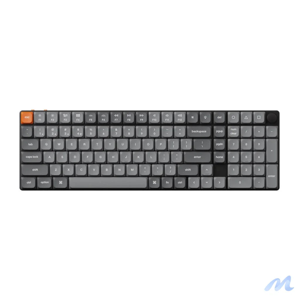 Keychron K17 Max RGB Brown Switch Wireless Low Profile Keyboard (Black) [K17M-H3].