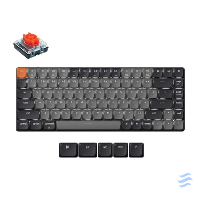 Keychron K3 LED Red Switch Wireless Low Profile Keyboard (Gray) [K3X A1]. Wireless