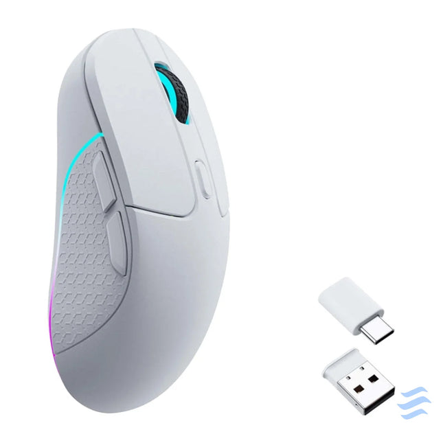 Keychron M3 RGB 1000Hz Wireless Gaming Mouse (White) [M3 A3]. Wireless