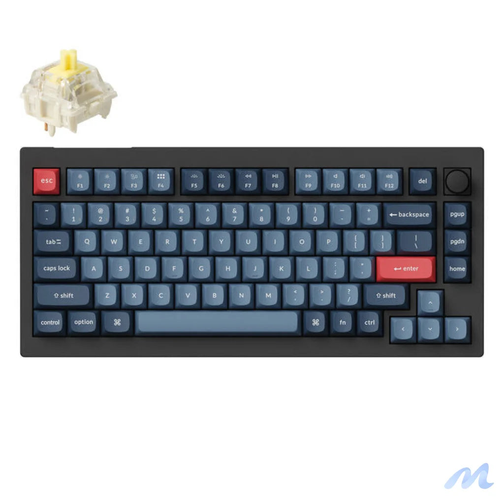 Keychron V1 Max RGB Banana Switch Wireless Mechanical Keyboard (Black) [V1M-D4].