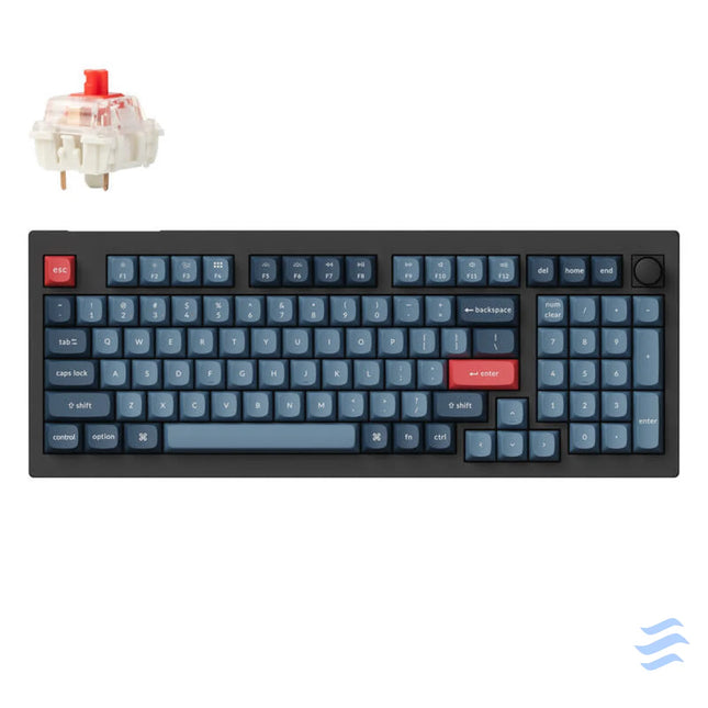 Keychron V5 Max QMK/VIA RGB Knob Red Switch Wireless Mechanical Keyboard (black) Wireless