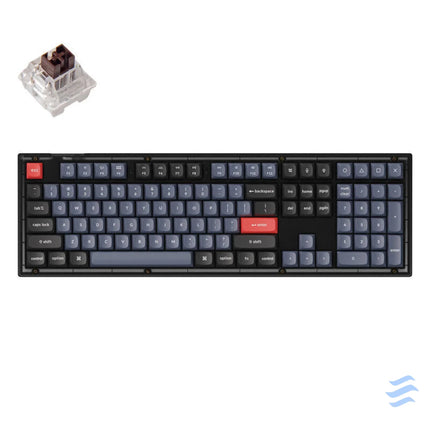 Keychron V6 RGB Brown Switch Wired Mechanical Keyboard (matte black) [V6 C3]. Wired