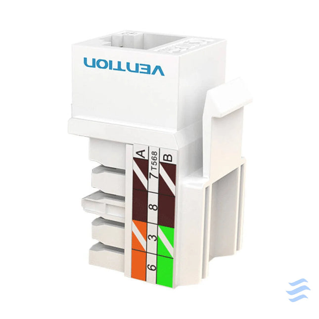 Keystone Jack Coupler Cat.5E UTP 180 Degree Vention IPBW0 White Other