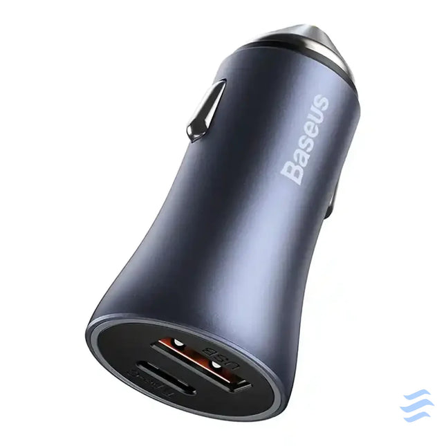 Ładowarka samochodowa Baseus Golden Contactor Pro USB + USB C QC4.0 + PD SCP 40W (szara) + kabel USB C do iP 1m