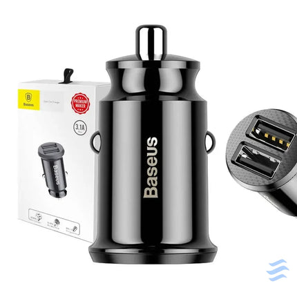 Ładowarka samochodowa Baseus Grain 2x USB 5V 3.1A (czarna) Car chargers