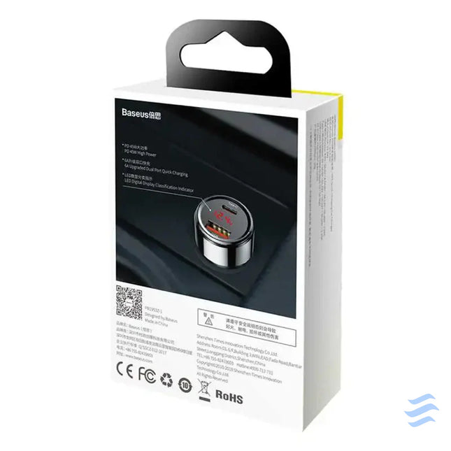 Ładowarka samochodowa Baseus Magic USB + USB C QC 4.0 PD 45W (czarna) Car chargers