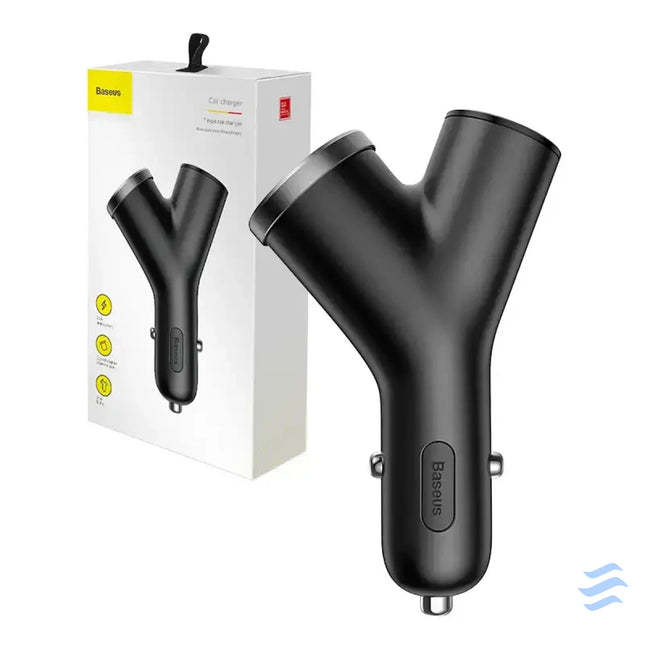 Ładowarka samochodowa Baseus Y Type 2xUSB 3,4A 40W (czarna) Car chargers