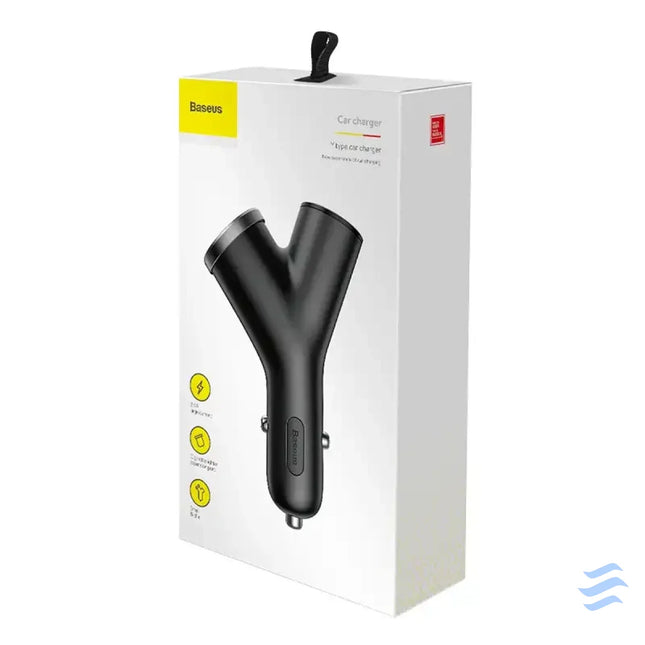 Ładowarka samochodowa Baseus Y Type 2xUSB 3,4A 40W (czarna) Car chargers