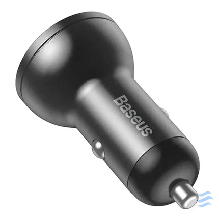 Ładowarka samochodowa Baseus z wyświetlaczem 2x USB 4,8A 24W (szara) Car chargers