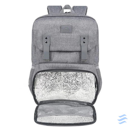 Laptop Backpack / Lunch Bag 15.6’’ Matein 1161 USB Grey Bags cases backpacks