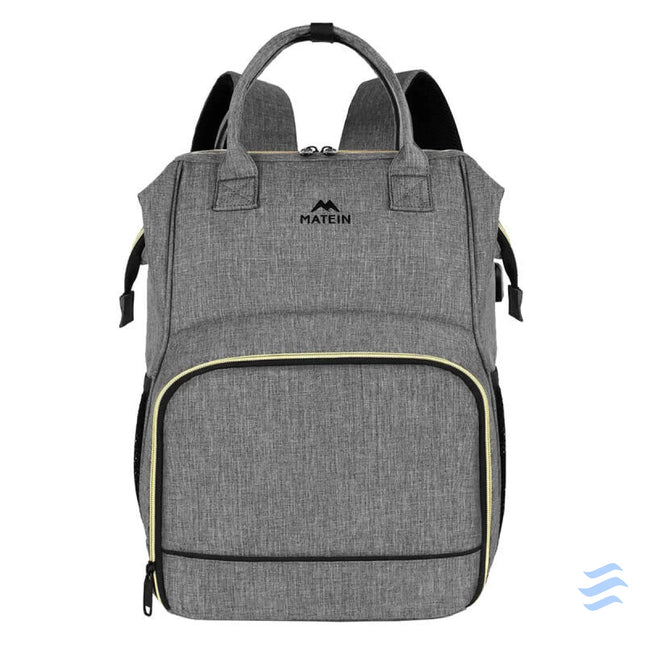 Laptop Backpack / Lunch Bag 15.6’’ Matein 1368 USB Grey Bags cases backpacks