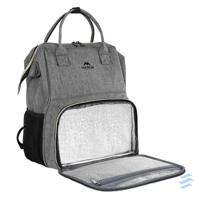 Laptop Backpack / Lunch Bag 15.6’’ Matein 1368 USB Grey Bags cases backpacks
