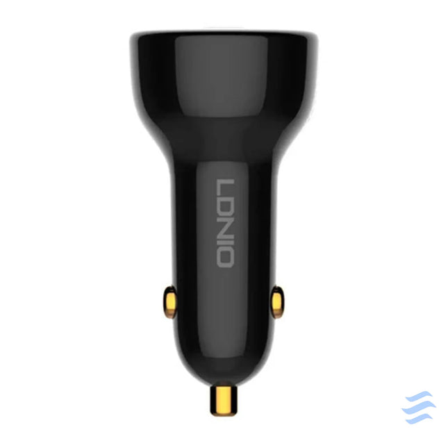 LDNIO C101 Car Charger USB + USB C 100W + USB C to Lightning Cable (Black) Car chargers
