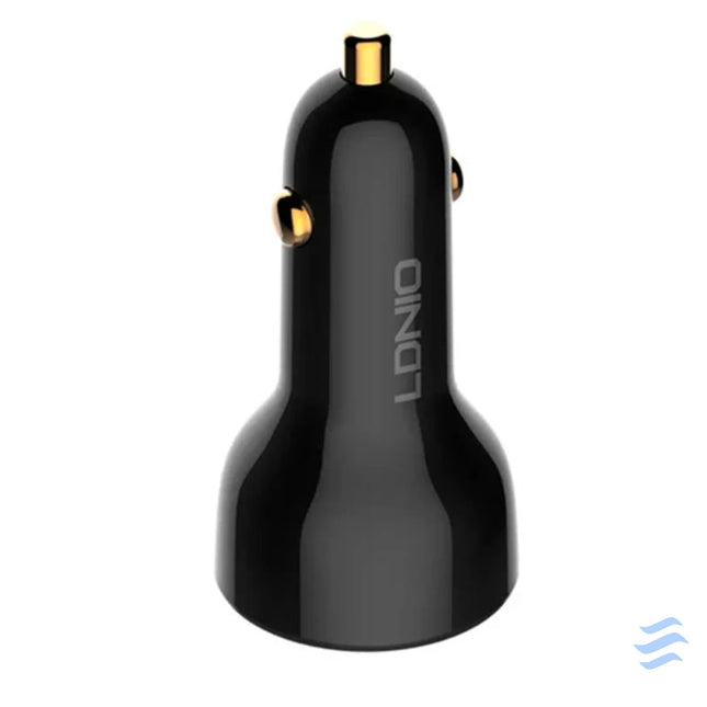 LDNIO C101 Car Charger USB + USB C 100W + USB C to Lightning Cable (Black) Car chargers
