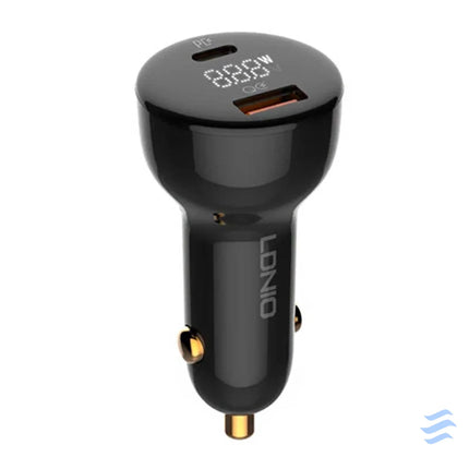 LDNIO C101 Car Charger USB + USB C 100W + USB C to Lightning Cable (Black) Car chargers