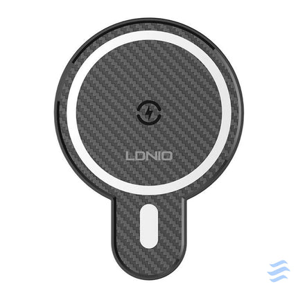 LDNIO Car Mount,MA20 with inductive charger 15W and metal ring (Black) Phone holders