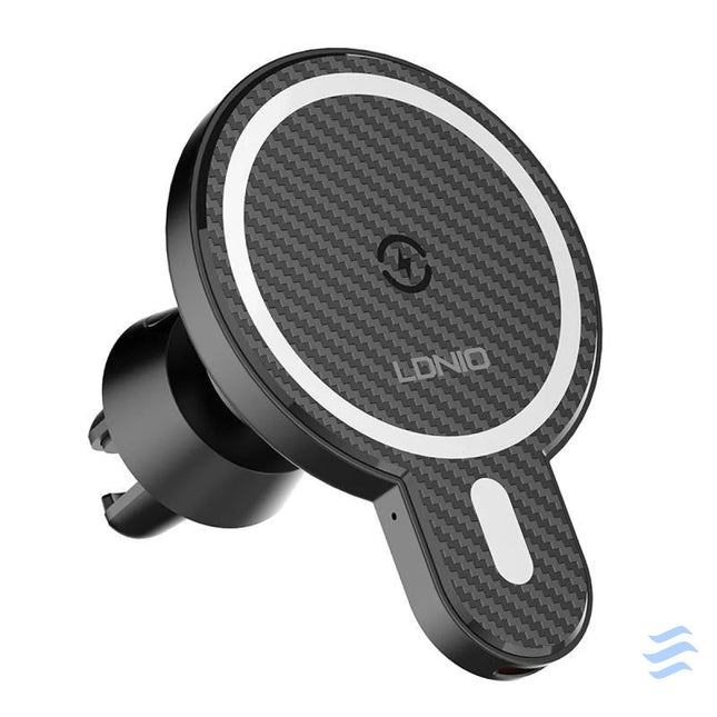 LDNIO Car Mount,MA20 with inductive charger 15W and metal ring (Black) Phone holders