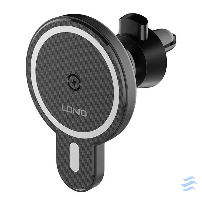 LDNIO Car Mount,MA20 with inductive charger 15W and metal ring (Black) Phone holders