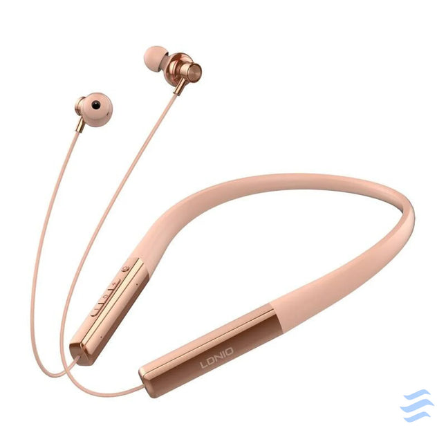 LDNIO N01 wireless neckband headphones (rose gold) Sports