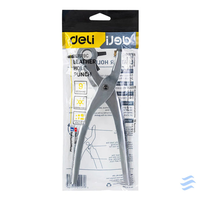 Leather Hole Punch 9’’ Deli Tools EDL1919C (silver) Pliers