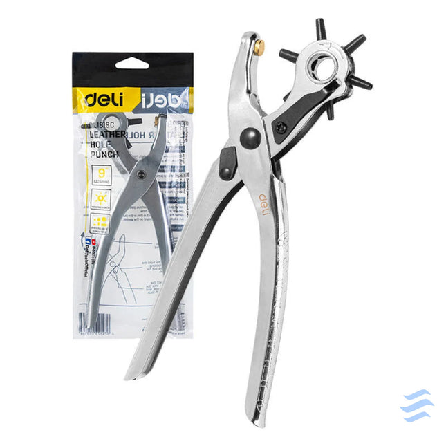Leather Hole Punch 9’’ Deli Tools EDL1919C (silver) Pliers