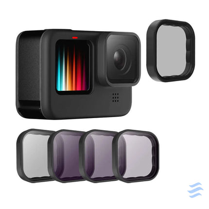 Lens filter set CPL + ND 8/16/32 Telesin for GoPro Hero 9 / Hero 10 / Hero 11 / Hero 12 (GP FLT 903) For sports cameras
