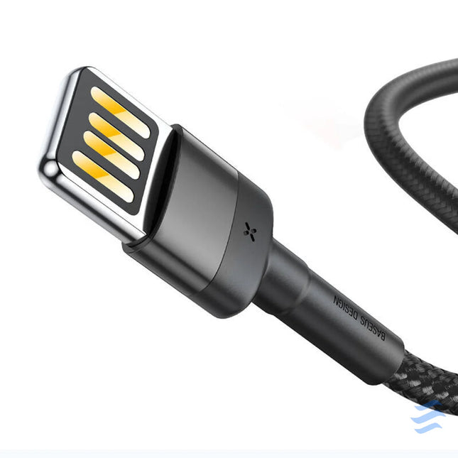 Lightning USB cable (reversible) Baseus Cafule 2.4A 1m (gray black) USB to Lightning
