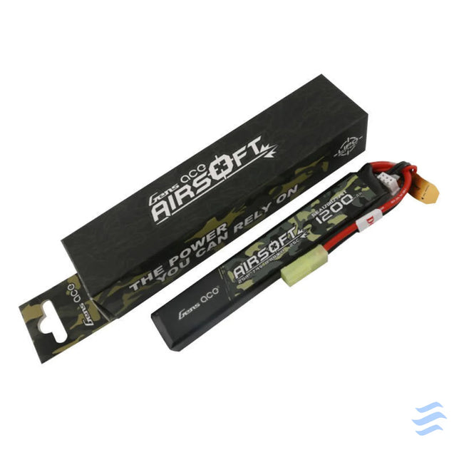 Lipo Battery GENS ACE AIRSOFT GUN 1200mAh 7.4V 2S1P 25C Lithium and NiMH