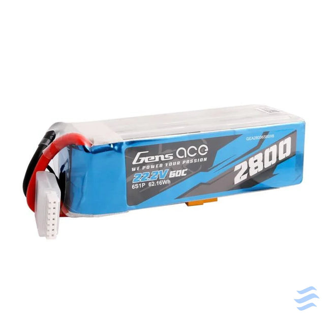 Lipo Gens ace 2800mAh 22.2V 60C 6S1P battery with XT60 connector Lithium and NiMH