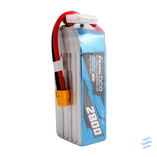 Lipo Gens ace 2800mAh 22.2V 60C 6S1P battery with XT60 connector Lithium and NiMH