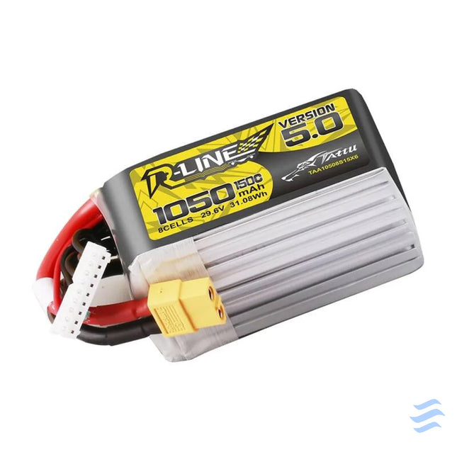 Lipo Tattu R Line Version 5.0 1050mAh 29.6V 8S 150C battery with XT60 connector Lithium and NiMH
