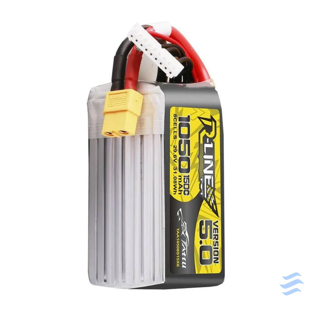 Lipo Tattu R Line Version 5.0 1050mAh 29.6V 8S 150C battery with XT60 connector Lithium and NiMH