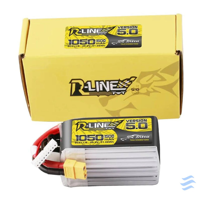 Lipo Tattu R Line Version 5.0 1050mAh 29.6V 8S 150C battery with XT60 connector Lithium and NiMH