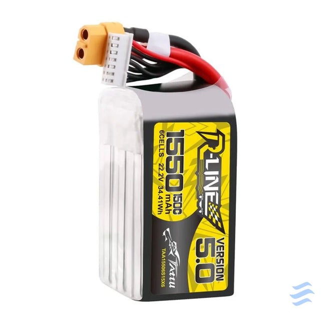 Lipo Tattu R Line Version 5.0 1550mAh 22.2V 150C 6S battery with XT60 connector Lithium and NiMH
