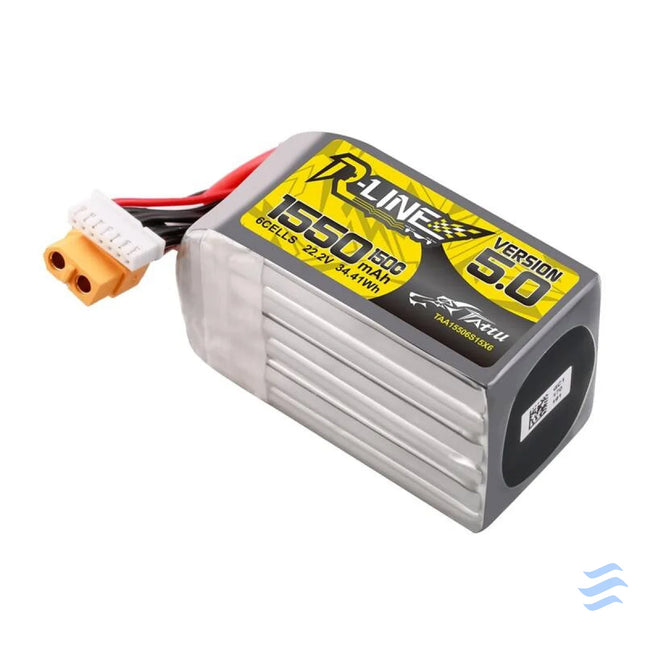 Lipo Tattu R Line Version 5.0 1550mAh 22.2V 150C 6S battery with XT60 connector Lithium and NiMH