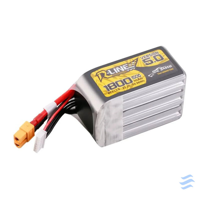 Lipo Tattu R Line Version 5.0 1800mAh 22.2V 150C 6S battery with XT60 connector Lithium and NiMH