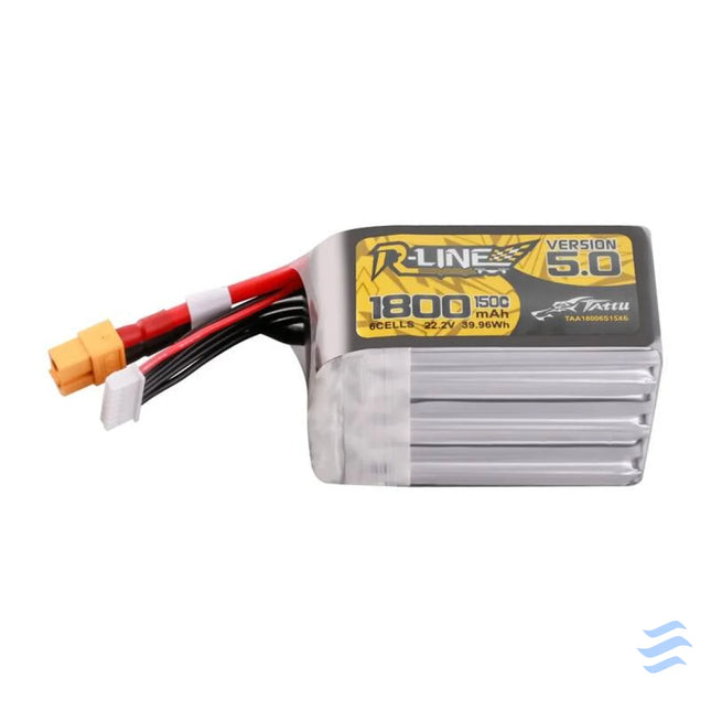 Lipo Tattu R Line Version 5.0 1800mAh 22.2V 150C 6S battery with XT60 connector Lithium and NiMH