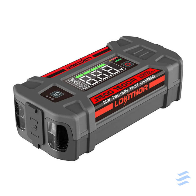 Lokithor J1500 Jump Starter / Booster 1000A + Powerbank 12000mAh + Flashlight 3 in 1 Device working in 20°C Jump