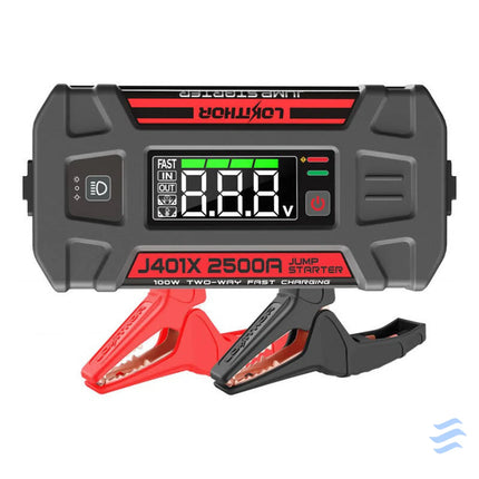 Lokithor J401X Jump Starter / Booster 2500A + Powerbank 20000mAh + Flashlight 4 in 1 Device working in 40°C Jump