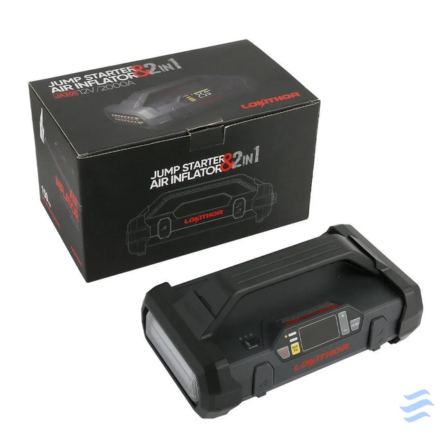 Lokithor JA301 Jump Starter / Booster 2000A + Powerbank 20000mAh + Compressor + Flashlight 4 in 1 Device Jump starters