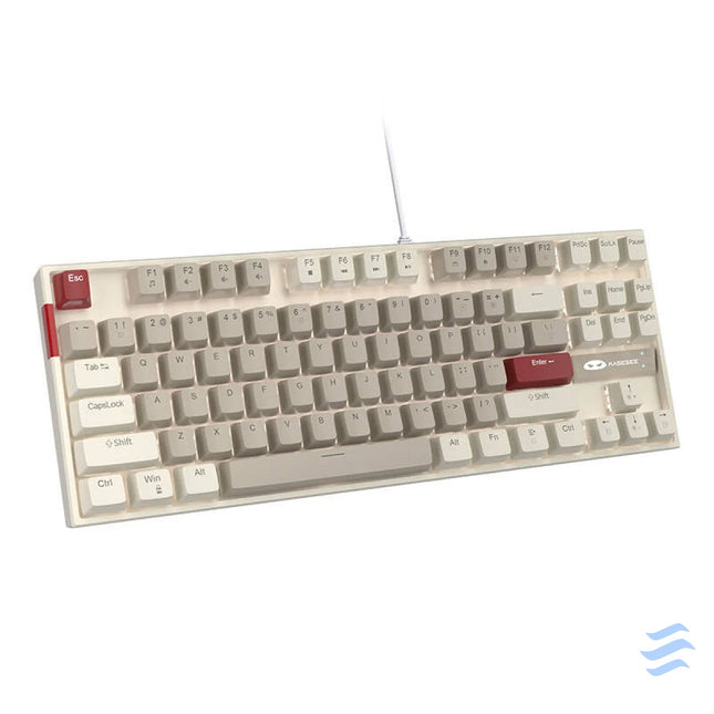 MageGee MK STAR wired keyboard (retro white gray) Wired