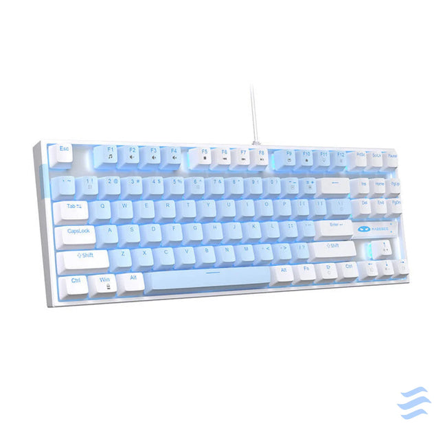 MageGee MK STAR wired keyboard (white and blue) Wired