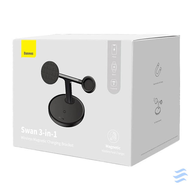 Magnetic Charging Bracket Baseus Swan 3 in 1 20W (black) Wireless chargers